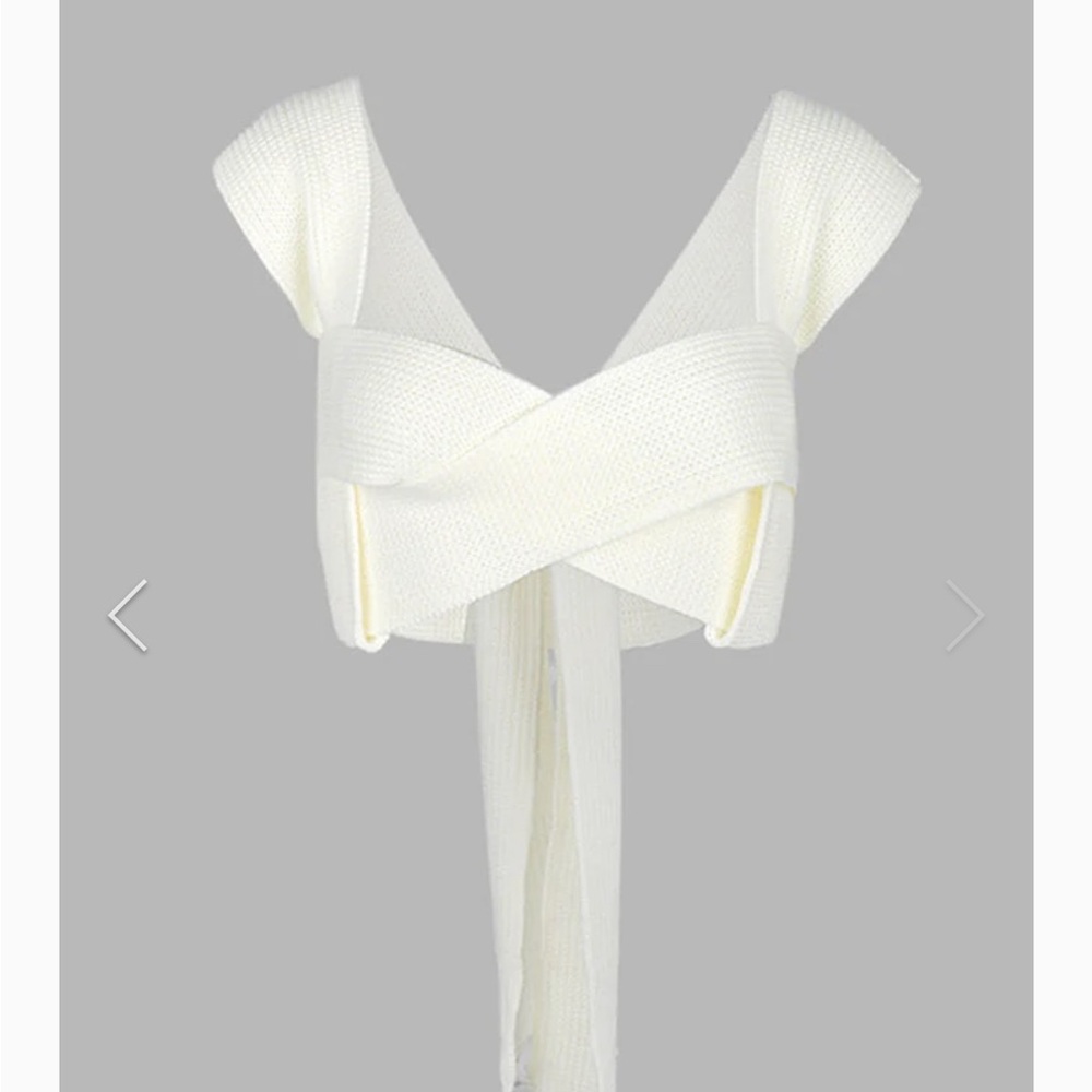 Cross-Front Knit Tank Top (1B - 0034)
